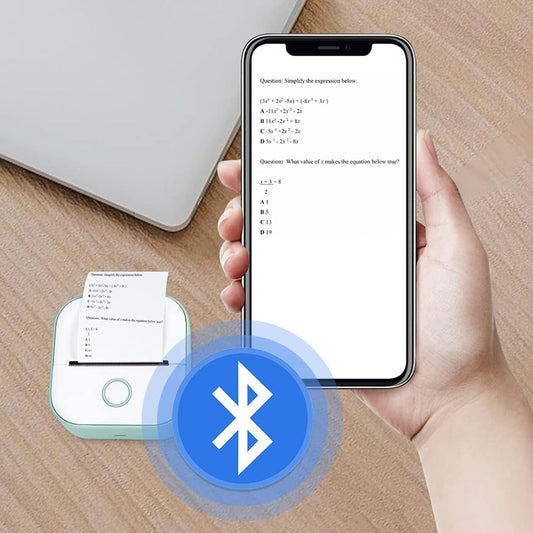 Mini Portable Printer, Portable Bluetooth Printer, Wireless Thermal Printer, Thermal Label Printer, Inkless Pocket Printer, Go Print