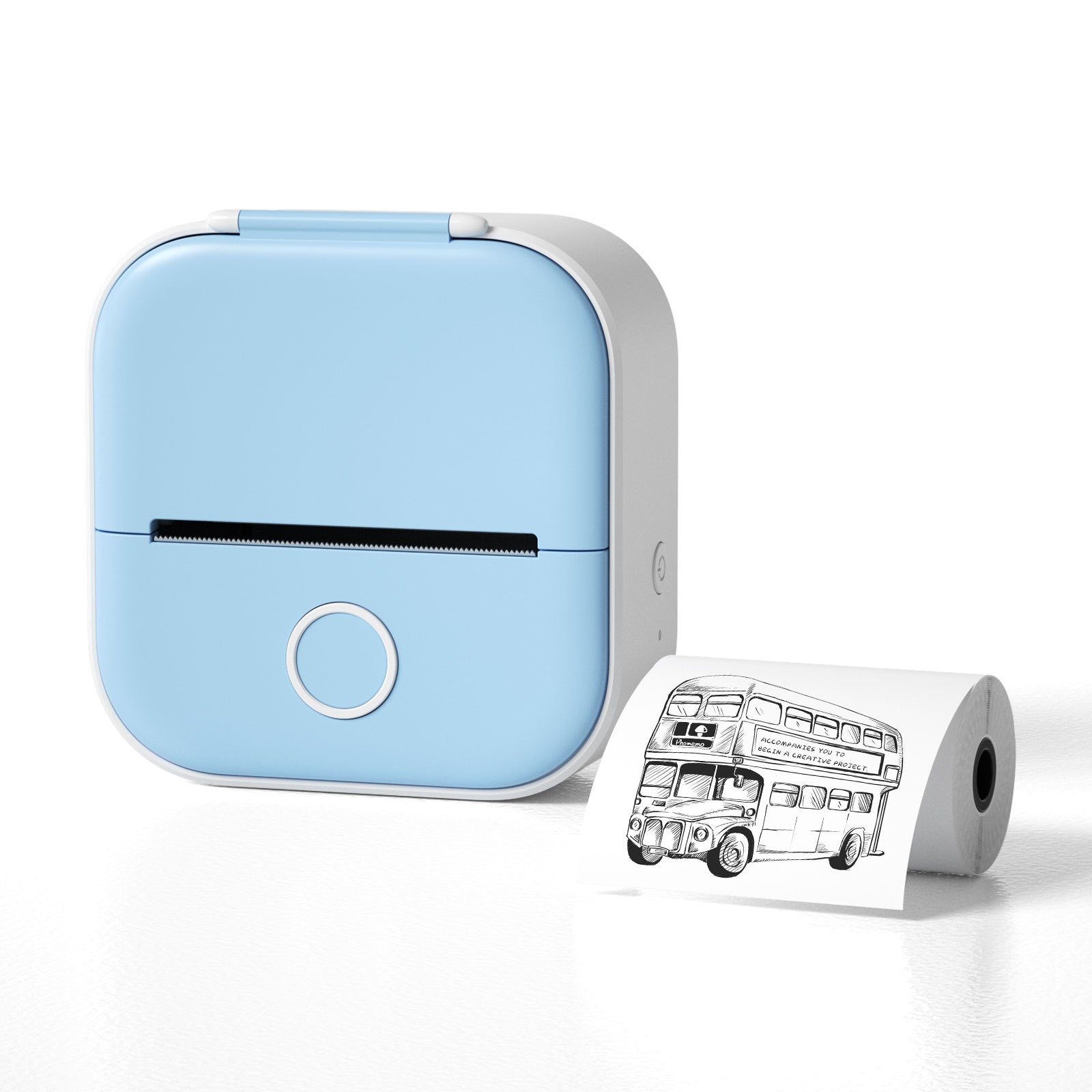 Mini Portable Printer, Portable Bluetooth Printer, Wireless Thermal Printer, Thermal Label Printer, Inkless Pocket Printer, Go Print